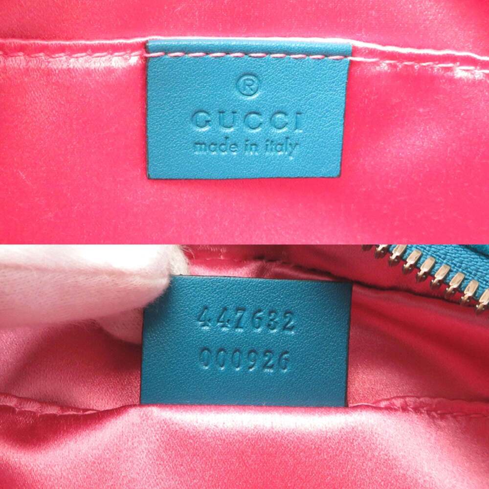 Gucci GG Marmont Chain Shoulder Bag, Women's, 447632, Velvet, Green - Picture 7 of 9